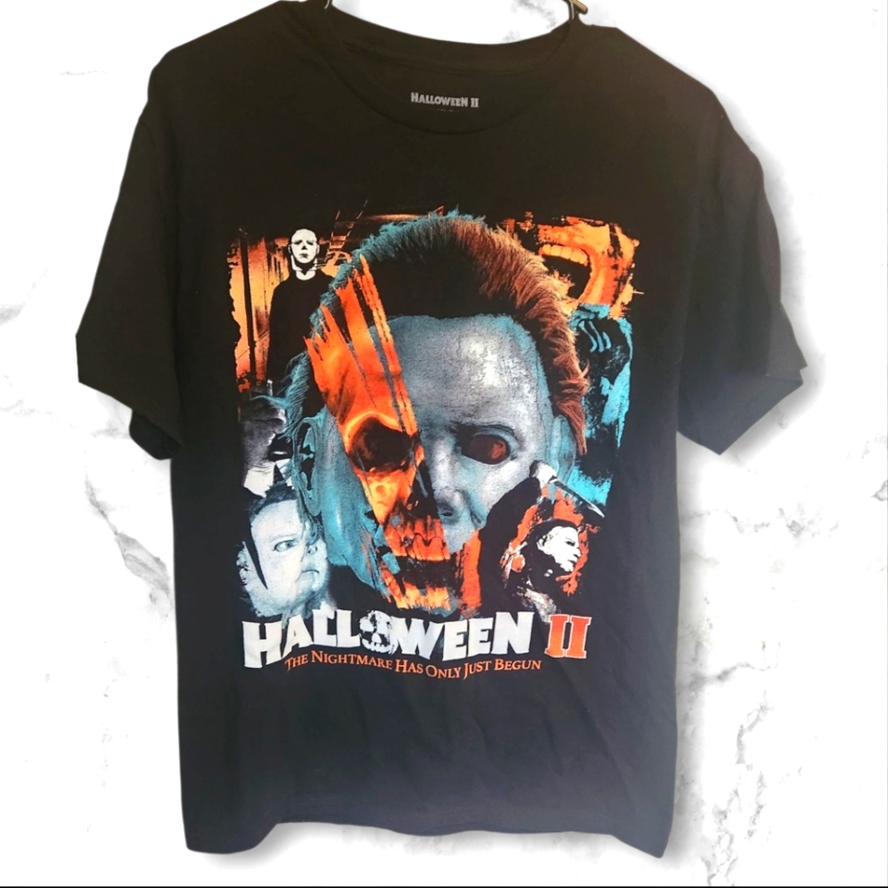 Halloween II Graphic T-Shirt- Unisex Size M Jason Fall Gothic Y2K Spooky Slasher
